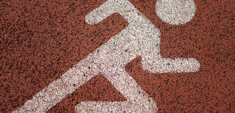 a handicap sign painted on a tennis court